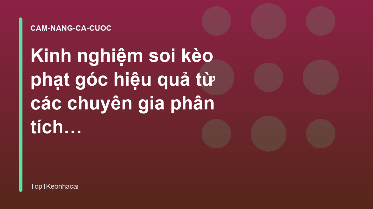 Read more about the article Kinh nghiệm soi kèo phạt góc hiệu quả từ các chuyên gia phân tích dữ liệu