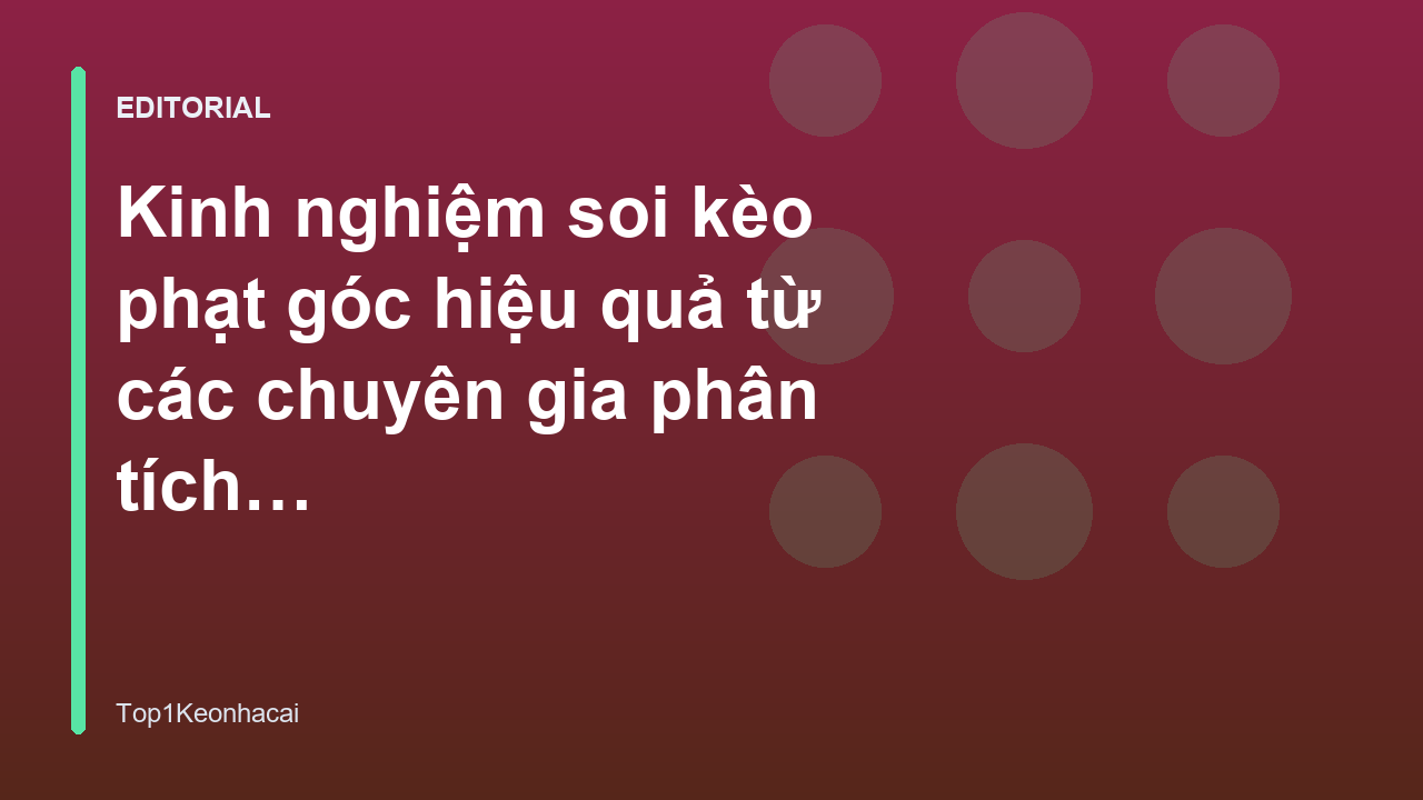 Phân tích dữ liệu soi kèo phạt góc trong bóng đá